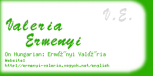 valeria ermenyi business card